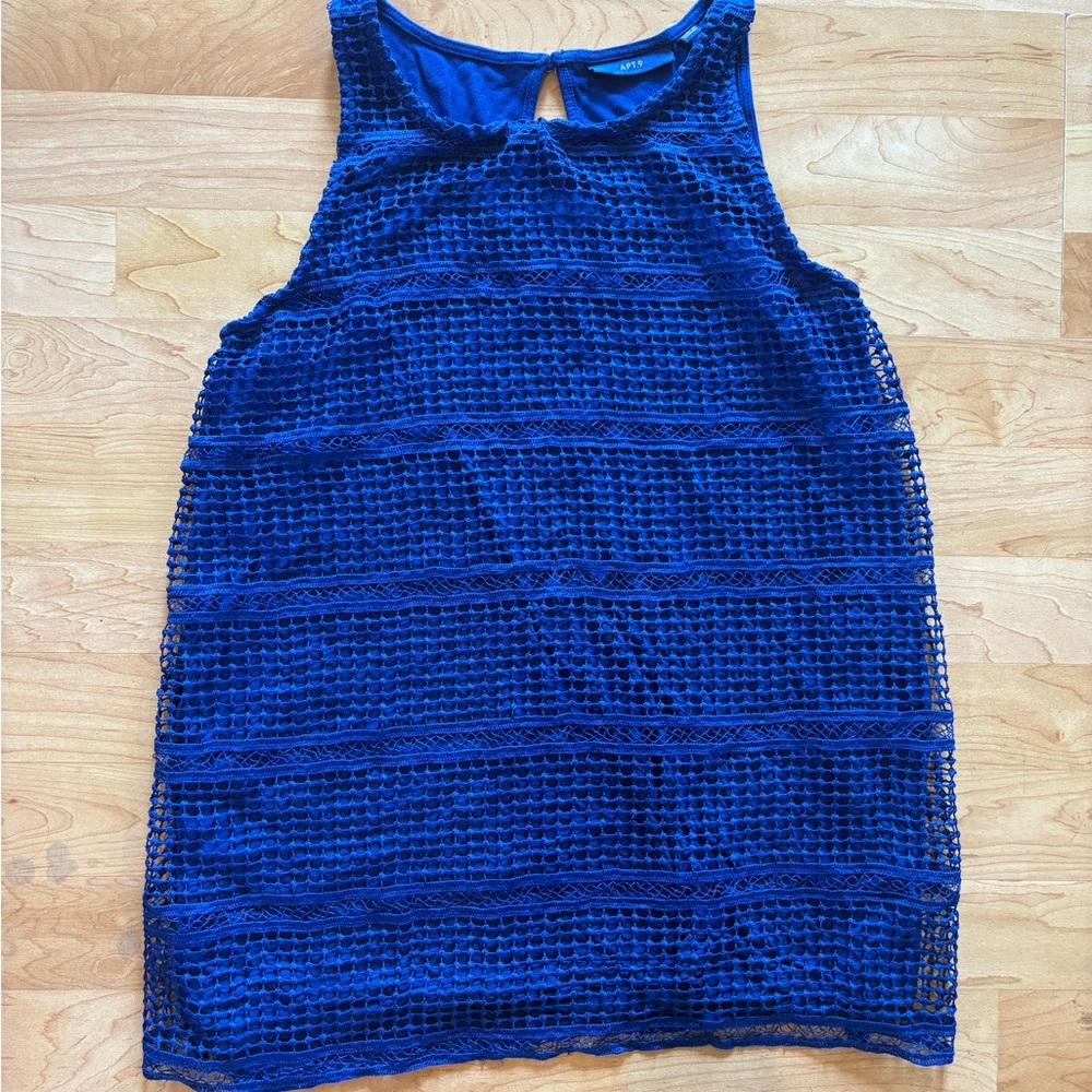 Apt. 9 Royal Blue Crochet Top Size Small S